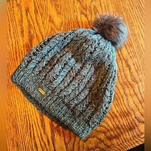 Pistil Slouchy Beanie Blue with Pom Pom One Size